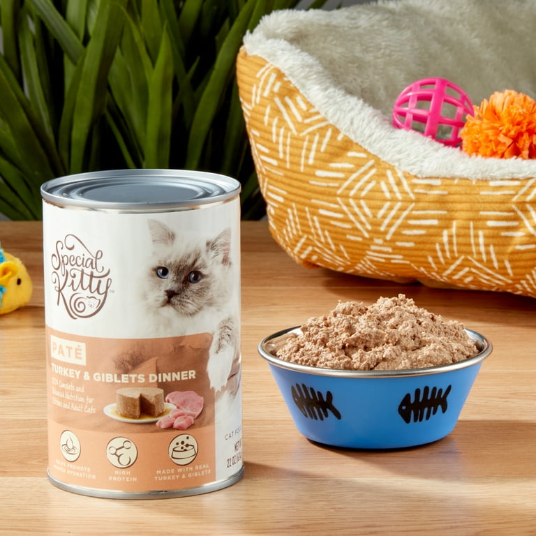 Special Kitty Turkey Flavor Pate Wet Cat Food for Adult Kitten 22oz Can