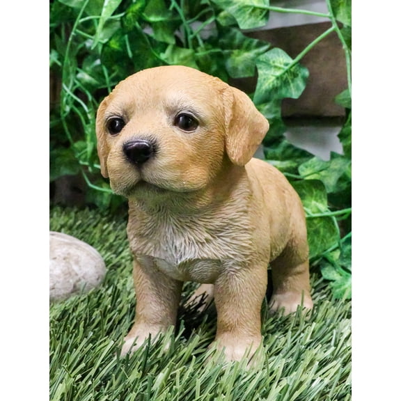 Adorable Labrador Puppy Dog with Begging Glass Eyes Figurine Pet Pal Animal Art