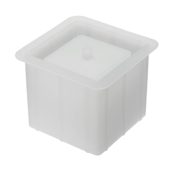 Uxcell Silicone Planter Mold, Square DIY Succulent Plants Mold Candle Holder Mold, White