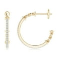 thumbnail image 2 of ANGARA Lab Grown Diamond Twisted Wire Hoop Earrings for Women in 14K Yellow Gold (Size-1.15mm| Color-F-G| Clarity-VS) | Anniversary, Jewelry Gift for Women | Lab-Grown Diamond Earrings, 2 of 5