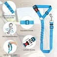 thumbnail image 5 of 2 Packs Dog Cat Safety Seat Belt Strap Car Headrest Restraint Adjustable Nylon Fabric Dog Restraints Vehicle Seatbelts Harness, 5 of 11
