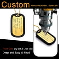 thumbnail image 5 of Custom Photo Necklace for Men Women, Stainless Steel Black Gold Color Dog Tag - Personalized Text Engraved Memory Heart/Round  Shaped Picture Pendant Necklaces Lover Gift Mothers Fathers Day, 5 of 13