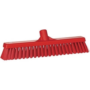Vikan 16" Combo Push Broom- Soft/Stiff - Red (4 Units)