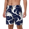 thumbnail image 2 of Uemuo Angry Shark Pattern Mens Swim Trunks Quick Dry Board Shorts with Mesh Lining, Stretch Beach Shorts Quick Dry No-Chafing Board Shorts-3X-Large, 2 of 9