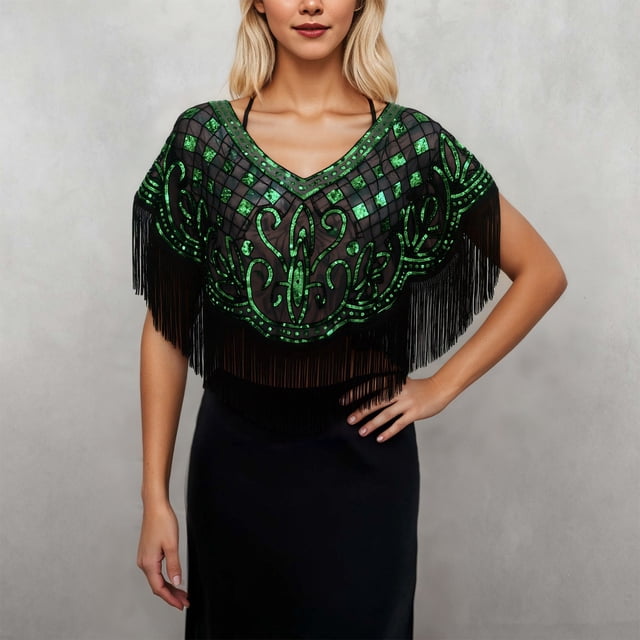 Châle à Franges Élégant pour Tenue de Soirée Formelle et Invités de Mariage Accessoire Idéal pour Robe de Soirée