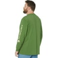 thumbnail image 2 of Carhartt Men's Loose Fit Heavyweight Long Logo Sleeve Graphic T-Shirt, Arborvitae Heather, Large, 2 of 3
