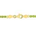 thumbnail image 5 of Everly Women's 4 3/5ct TGW Peridot Yellow Plated Sterling Silver Tennis Bracelet, 5 of 9