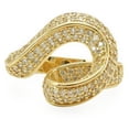 thumbnail image 3 of Gold Brass Ring with AAA Grade CZ in Clear for Women Clear Stone Color Style 0W317 Size 5, 3 of 6