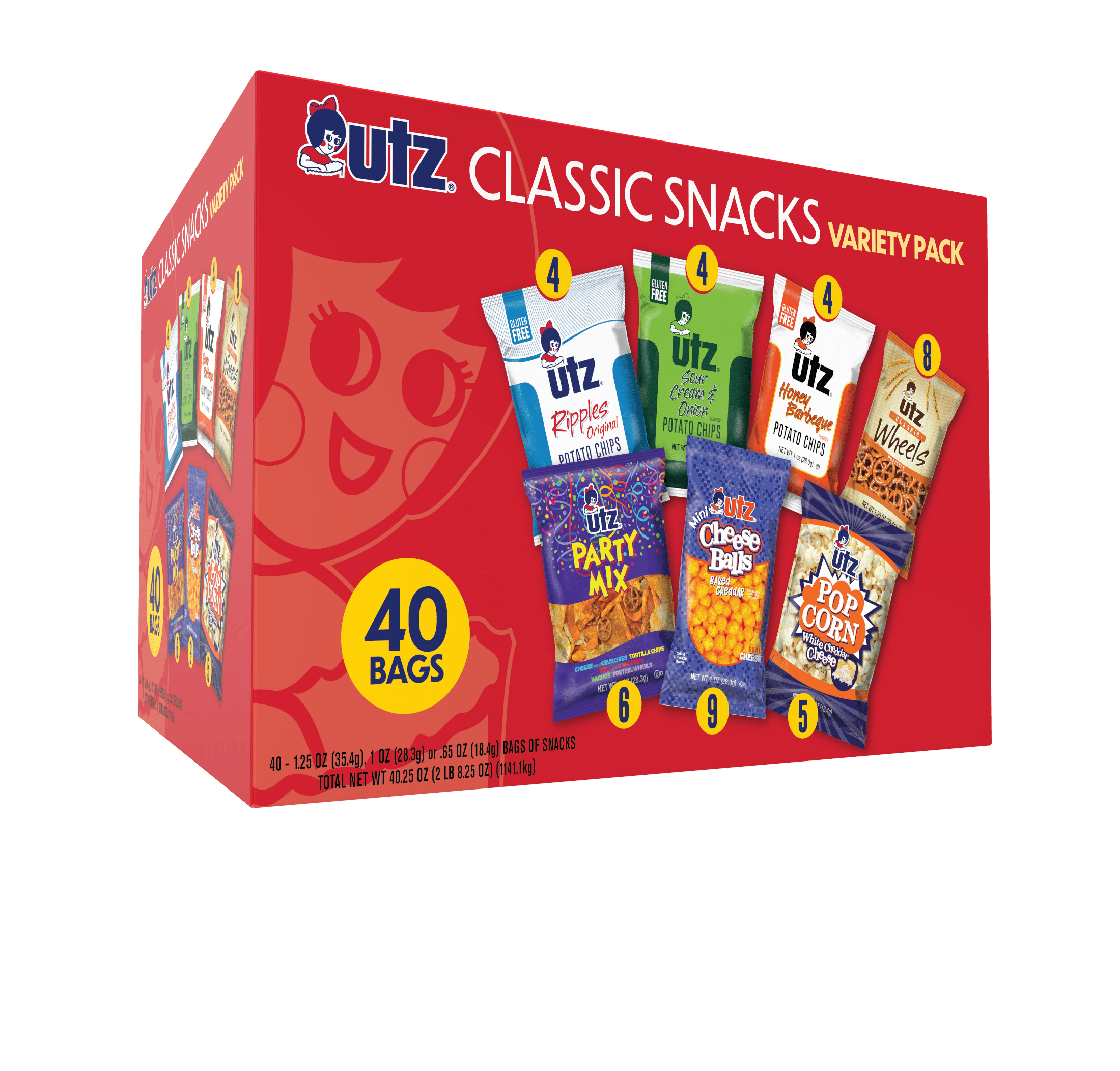 Utz Classics Variety Pack 40 ct