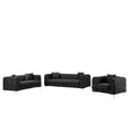 thumbnail image 2 of Morden Fort Couches for Living Room, Sofas for Living Room Furniture Sets, Chair, Couch and Sofa 3 Pieces, Fabric, Dutch Velvet-Black, 2 of 9