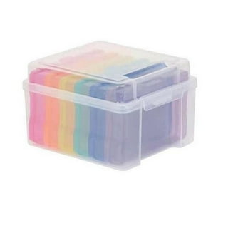  novelinks Transparent 4 x 6 Photo Cases and Clear Craft  Keeper with Handle - 16 Inner Cases Plastic Storage Container Box  (Multi-colored) : Electronics