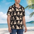 thumbnail image 6 of Uemuo French Bulldog Printed Regular Fit Short Sleeve Casual Hawaiian Shirt for Men,Aloha shirt,Tropical shirt,Floral print shirt,Vacation Beach shirt-X-Large, 6 of 9