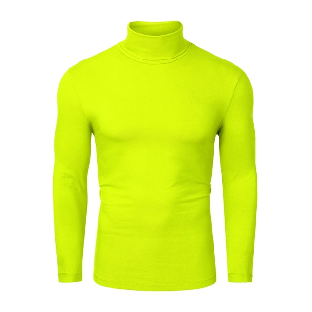 INSPIRE CHIC Chandail à Col Roulé pour Homme à Manches Longues Extensible Coupe Ajustée