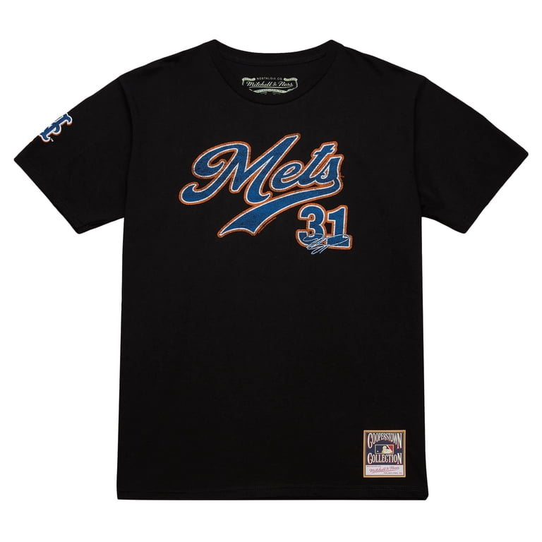 Men's Mitchell Ness Mike Piazza Black New York Mets Cooperstown