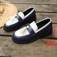 thumbnail image 5 of HEWUQI Women's Slip on Boat Shoes Platform Lace up Lightweight Suede Loafers Round Toe Soft Sole Clogs Comfortable Casual Walking Sneakers d-Blue Size 8, 5 of 6