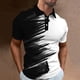 thumbnail image 2 of Men's Golf Shirt Casual Sports V Neck Ribbed Collar Short Sleeve Fashion Casual Solid Color Plain Spring & Summer Regular Fit M, 2 of 5