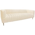thumbnail image 3 of Ruth Sofa in Ivory Velvet with Gold Tone Metal Legs and 2 Toss Pillows, 3 of 8
