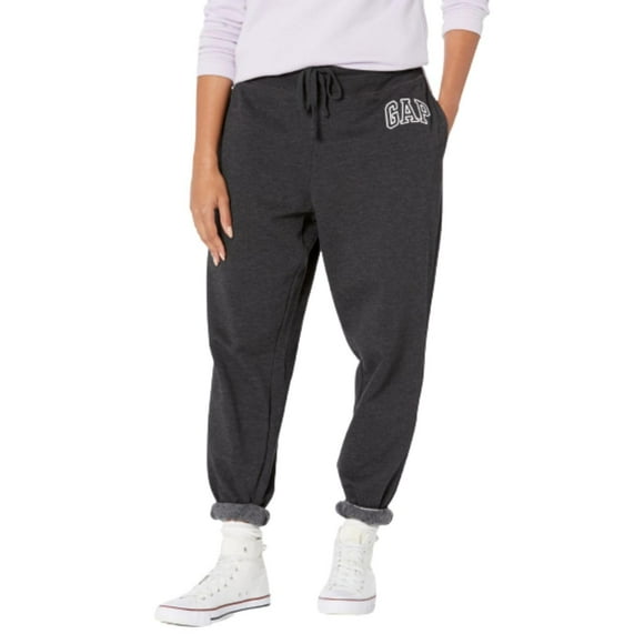 Pantalones Jogger de Forro Polar con Logo GAP para Mujer en Carbón Jaspeado