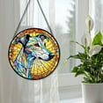 thumbnail image 4 of Pawberry Whippet Window Hanging Stained Glass, Whippet Dog Suncatchers for Windows Stained Glass, Stained Glass Whippet suncatcher, 4 of 7