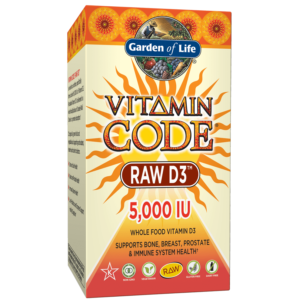 Garden of Life Vitamin Code Raw D3 5000 IU, 60 Capsules