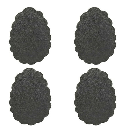 

4pcs Antiskid Front Sole Shoes Pads Anti-slip Soles Decals Paste for Women (Black)