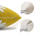 thumbnail image 2 of Daisy Pillow Covers 12X20 Set of 2, Yellow White Spring Summer Flower Print Decorative Throw Pillow Covers Outdoor Farmhouse Floral Seasonal Cushion Cases Couch Sofa Bed Decor, 2 of 5