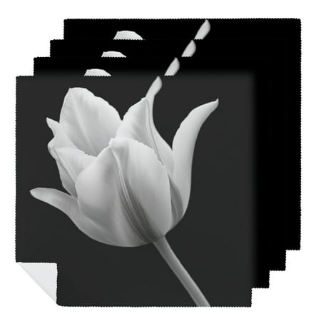 

Facannap Tulip Cloth Napkins Hotel Home Banquet Atmosphere Embellishment Polyester Reusable Machine Washable Fabric for Events Farmhouse Party Dining Table Decor 6 PCS