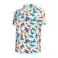 thumbnail image 2 of Balery Block Dinosaur Printed Men’s Short Sleeve Polo Shirt, Midweight Men's Shirt,Golf Polo shirts -4X-Large, 2 of 9