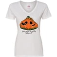 thumbnail image 3 of Inktastic Never Too Old for Halloween Pumpkin Women's V-Neck T-Shirt, 3 of 5