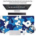 thumbnail image 2 of Gaming Laptop Mouse Pad,Blue White Big Desk Pads PC Keyboard Waterproof and Non-Slip 31.5 x 15.7inches 3mm Thick XL,XXL Rubber Table Mat,Spotted Dog Mouse Pads, 2 of 6