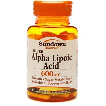 Sundown Naturals super acide alpha-lipoïque, 600mg, 60 capsules ea (pack de 2)