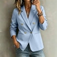 thumbnail image 4 of Floleo Women's Double Breasted Blazer with Gold Buttons and Notched Lapel Long Sleeve Versatile Work Office Business Casual Jacket., 4 of 5