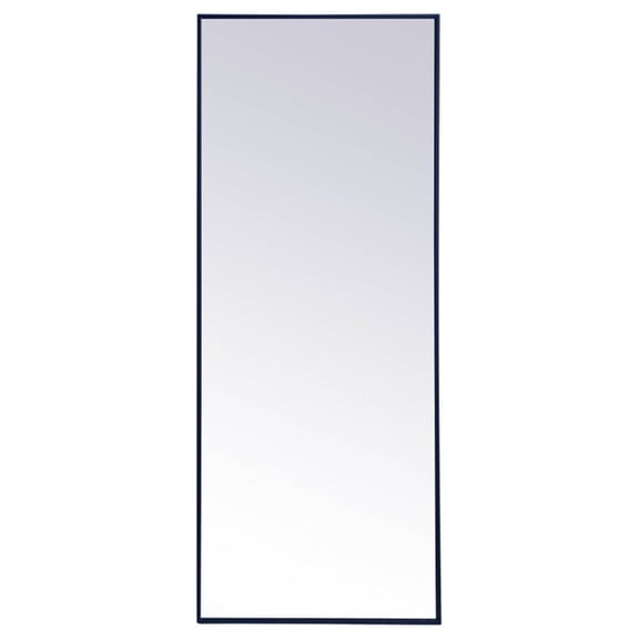 Home Decorative Modern Metal Frame Rectangle Mirror 24" X 60" - Blue
