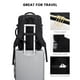 thumbnail image 5 of Mochila de viaje LOVEVOOK Carry on 40L con puerto USB beige-negro, 5 of 8