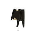 thumbnail image 2 of Jumpingount Conjunto de ropa interior térmica para mujer, calzoncillos largos cómodos para clima frío y cálido, ropa interior de cuello de Color Ropa interior Negro 2XL Jumpingount AP013725-15, 2 of 6