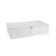 thumbnail image 2 of Baúles de almacenamiento, caja de tela debajo de la cama con asas, tapa con cremallera, organizador de mantas, edredones, ropa para dormitorio y armario, 28 x 15,7 x 6,9 pulgadas., 2 of 9