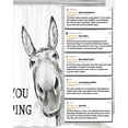 thumbnail image 4 of Donkey Shower Curtain Funny Animal Bathroom Decor Waterproof Polyester Fabric Vivid Print Durable Grommets Standard Size Easy Install Humorous Gift Adults Apartment Home Restroom Decoration(78*70in), 4 of 8