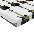 thumbnail image 2 of Ambesonne Music Fitted Sheet, Guitars Rock and Jazz, Twin XL Size, Multicolor, 2 of 3