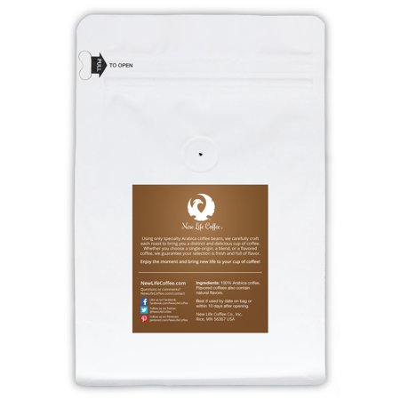 New Life Coffee Sumatra Decaf: Water Processed Whole Bean, 10 oz. Bag