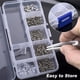 thumbnail image 2 of Eigraketly 1 caja de reparación de anteojos de acero inoxidable, montura de silicona reemplazable profesional, almohadilla para la nariz, gafas de sol, Artesanía Eigraketly TO009350-00B, 2 of 6