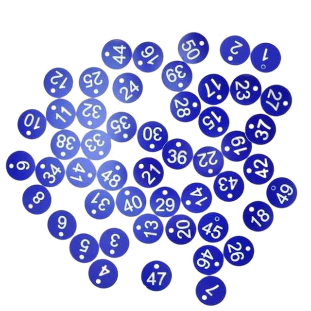 Jumpingount 100x Protable Number Number 1-100 Hotel Keys Warehouse for Dormitory Ropa, zapatos y accesorios Miscelánea palabra azul+blanco