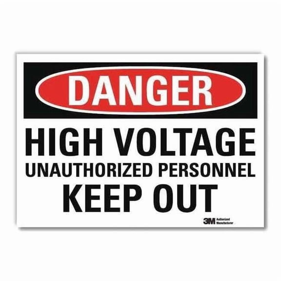 Lyle Danger Sign,7inx10in,Reflective Sheeting U1-1022-RD_10X7