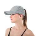 thumbnail image 5 of HuangHuanChen Womens Quick Drying Baseball Cap Ponytail Hat Sun Hats Sport Cap Running Tennis Visor Grey, 5 of 7