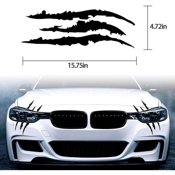 2 Pares De Calcoanías De Pestañas Para Faros De Autoóvil, Calcoanías Para Carrocería De