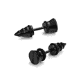 thumbnail image 4 of Cool Stainless Steel Men's Stud Screw Black Earrings for men, 7mm Diameter (with Branded Gift Box), 4 of 7