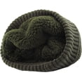 thumbnail image 6 of Thick Twist Knit Slouch Beanie Sherpa Fleece Lined, 6 of 6
