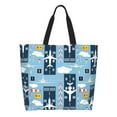 thumbnail image 1 of Fotbe Airplanes and Aviation Signs Bolsa Tote Estética de Lona con Estampado para Mujer - Bolsa Reutilizable de Hombro Casual para Vacaciones, Compras, Trabajo y Gimnasio, 1 of 8