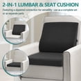 thumbnail image 5 of Shinnwa Recliner Cushion with Lumbar Support Pillow Egg Crate Foam Reduce Fatigue Extra Large Seat Cushion with Back Support for Elderly, Black, 5 of 7