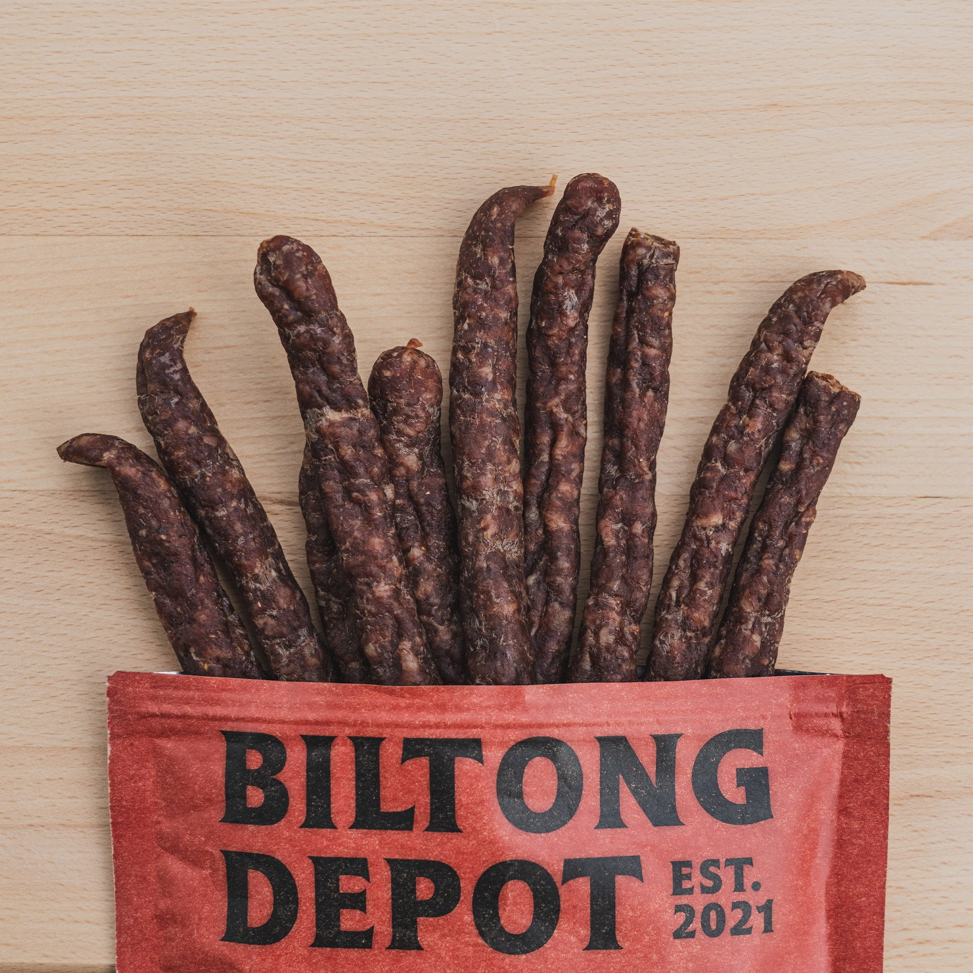 Biltong Depot Smoked Drywors (1 pound): High Protein Snack, No Sugar, Natural Dried Beef Sausage Stick