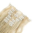 thumbnail image 3 of SHCKE Clip in Hair Extensions Ash Blonde Mix Bleach Blonde 8Pcs Set Clip-in Hair Extensions 24 Inch Long Curly Hair Extensions Double Weft Synthetic Hairpiece for Women, 3 of 6
